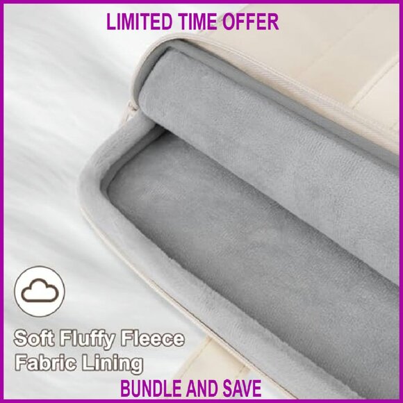 15.6 Inch Laptop Messenger Bag with Quilted Puffy Design and Shoulder Strap - Picture 6 of 8